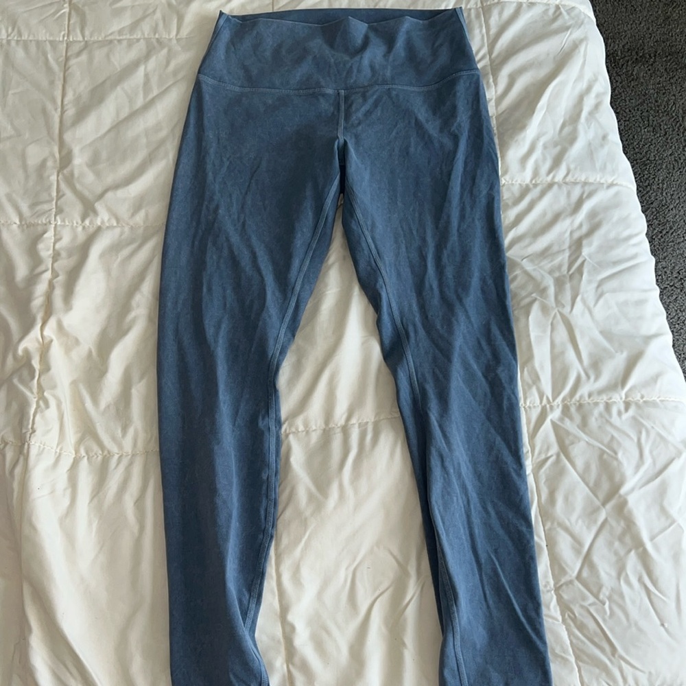 Blue washed lululemon tights size 8